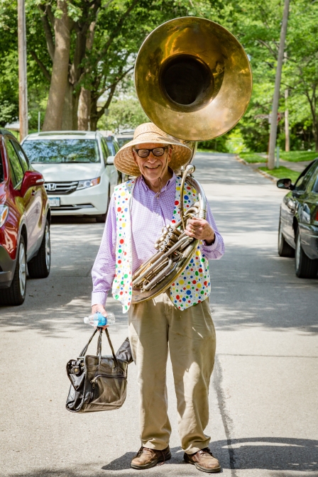 Tuba player from The Polka Dots (photo by Linda Lee)